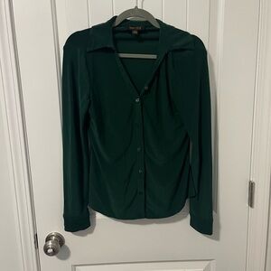 Truth by Republic Green Button Down Women’s Top